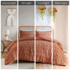 Parure de couette Vera Clip Jacquard au design intelligent