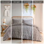 Parure de couette Vera Clip Jacquard au design intelligent