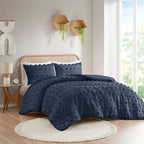 Parure de couette Vera Clip Jacquard au design intelligent