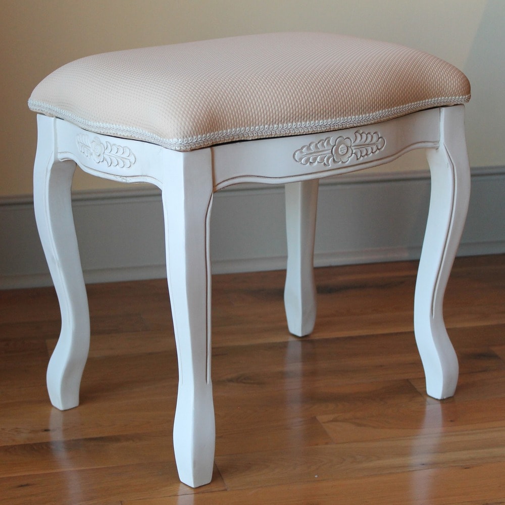 Tabouret de coiffeuse en bois sculpté Windsor