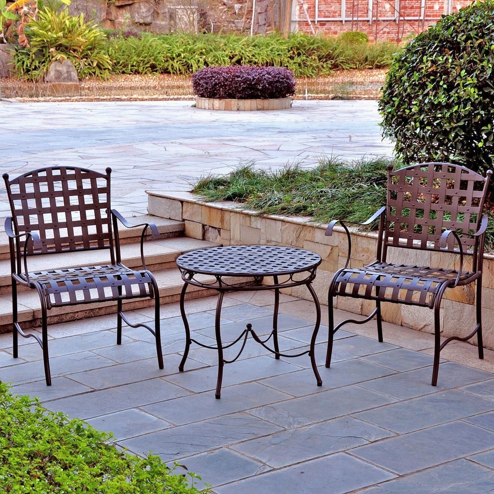 Ensemble bistrot en fer Santa Fe Nailhead 3 pièces