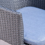 Salon de jardin rond en osier Iona, 3 pièces, avec coussins, par Christopher Knight Home