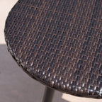 Salon de jardin rond en osier Iona, 3 pièces, avec coussins, par Christopher Knight Home