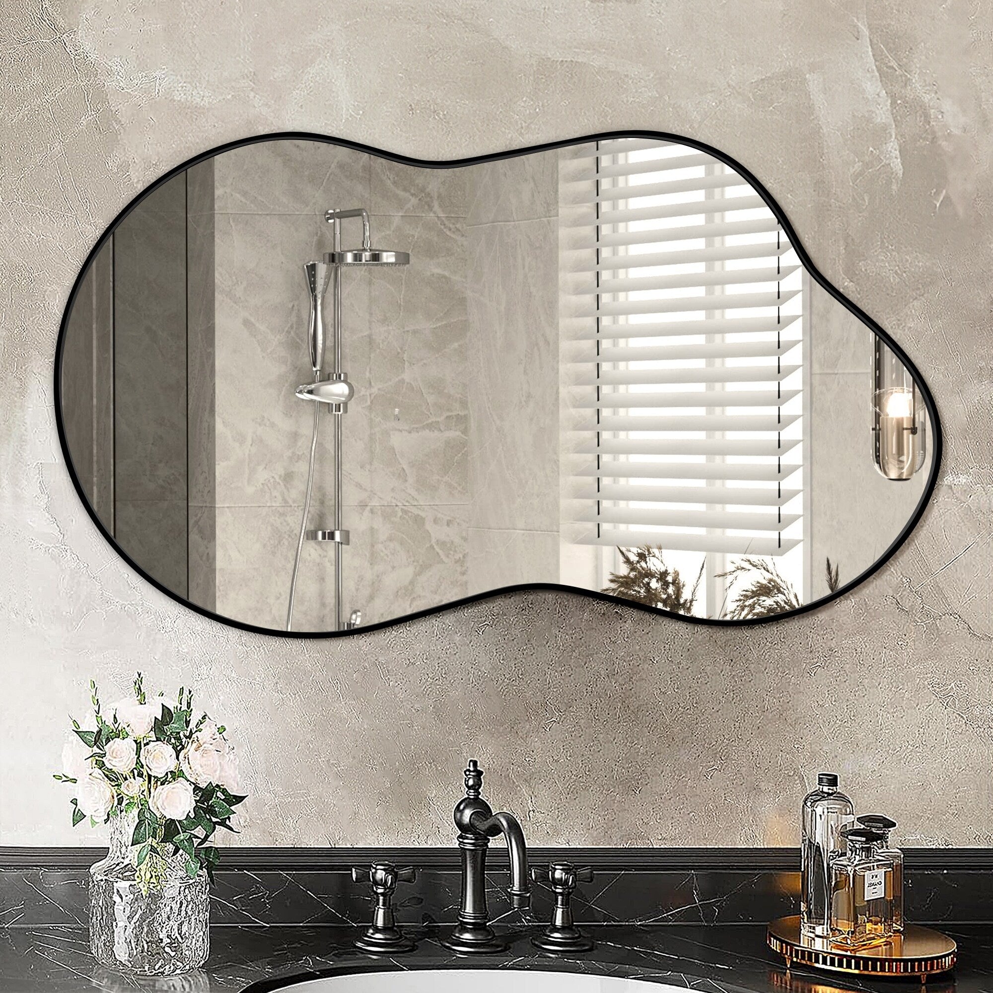 Miroir mural irrégulier Miroir mural décoratif asymétrique