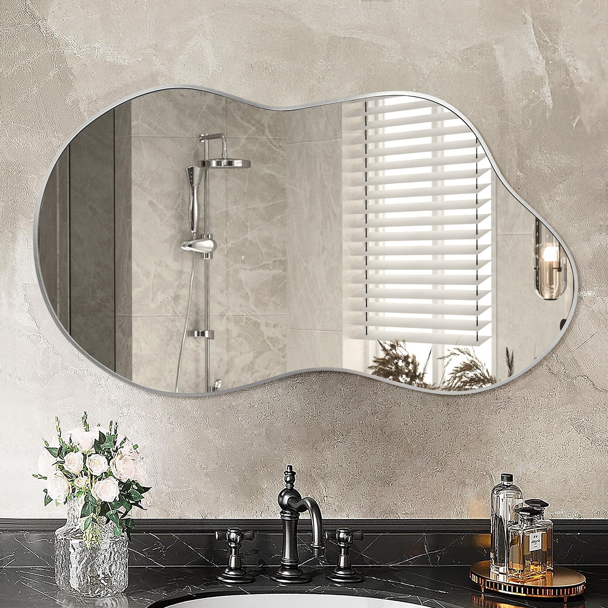 Miroir mural irrégulier Miroir mural décoratif asymétrique