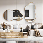 Miroir mural irrégulier Miroir mural décoratif asymétrique