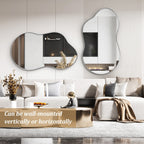 Miroir mural irrégulier Miroir mural décoratif asymétrique