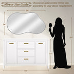 Miroir mural irrégulier Miroir mural décoratif asymétrique