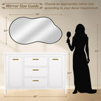 Miroir mural irrégulier Miroir mural décoratif asymétrique