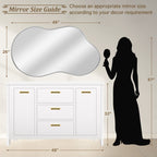 Miroir mural irrégulier Miroir mural décoratif asymétrique