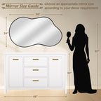 Miroir mural irrégulier Miroir mural décoratif asymétrique