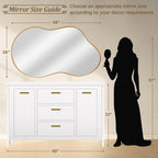 Miroir mural irrégulier Miroir mural décoratif asymétrique