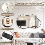 Miroir mural irrégulier Miroir mural décoratif asymétrique
