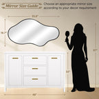Miroir mural irrégulier Miroir mural décoratif asymétrique