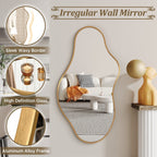 Miroir mural irrégulier Miroir mural décoratif asymétrique