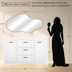 Miroir mural irrégulier Miroir mural décoratif asymétrique