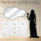 Miroir mural irrégulier Miroir mural décoratif asymétrique