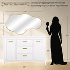 Miroir mural irrégulier Miroir mural décoratif asymétrique