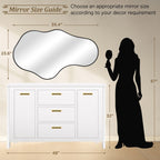 Miroir mural irrégulier Miroir mural décoratif asymétrique