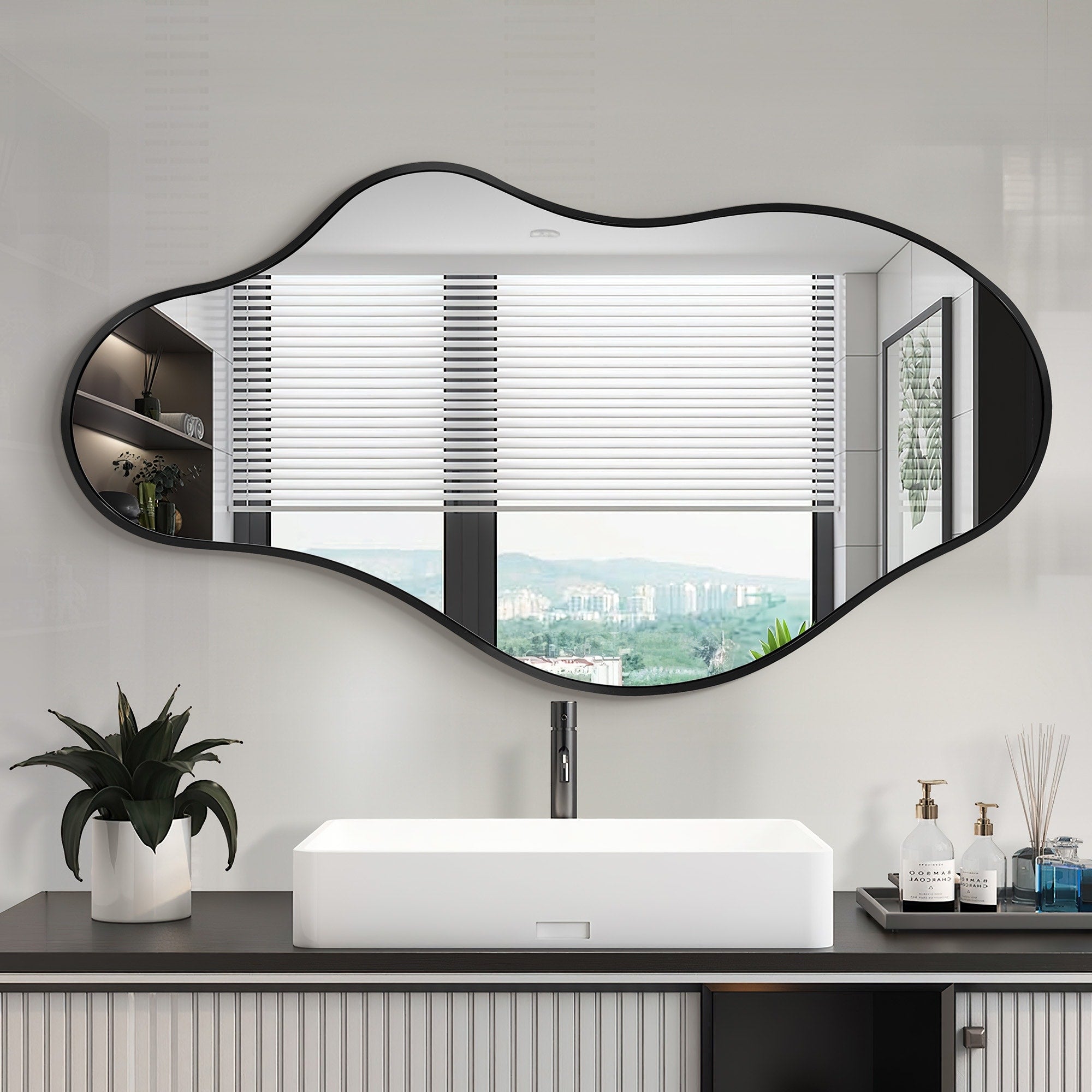 Miroir mural irrégulier Miroir mural décoratif asymétrique