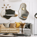 Miroir mural irrégulier Miroir mural décoratif asymétrique