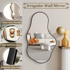 Miroir mural irrégulier Miroir mural décoratif asymétrique