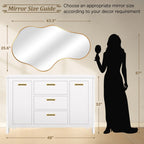 Miroir mural irrégulier Miroir mural décoratif asymétrique