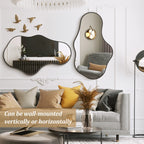 Miroir mural irrégulier Miroir mural décoratif asymétrique