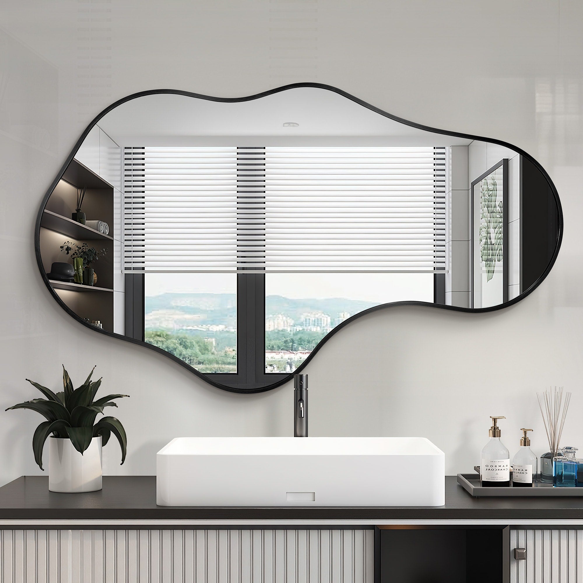 Miroir mural irrégulier Miroir mural décoratif asymétrique