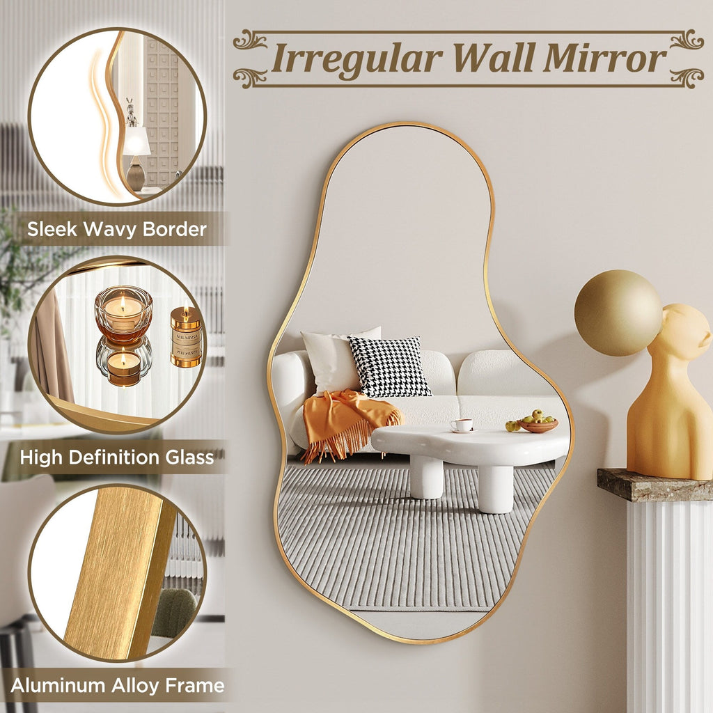 Miroir mural irrégulier Miroir mural décoratif asymétrique