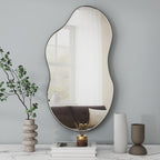 Miroir mural antique ondulé irrégulier - 35,8 × 21,7