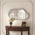 Miroir mural antique ondulé irrégulier - 35,8 × 21,7