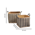 Panier rond tissé en jonc de mer et jacinthe d'eau Isidore pour le rangement de la maison