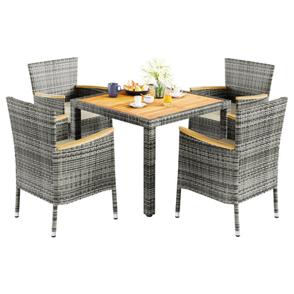 Ensemble de salle à manger d'extérieur Futzca avec table et chaises, 5 ou 7 pièces - N/A