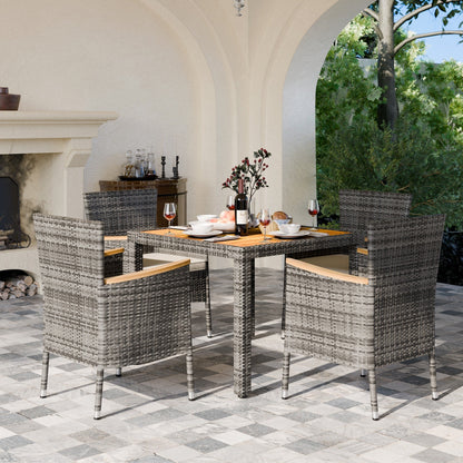 Ensemble de salle à manger d'extérieur Futzca avec table et chaises, 5 ou 7 pièces - N/A