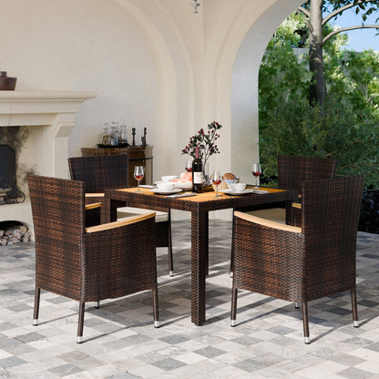 Ensemble de salle à manger d'extérieur Futzca avec table et chaises, 5 ou 7 pièces - N/A