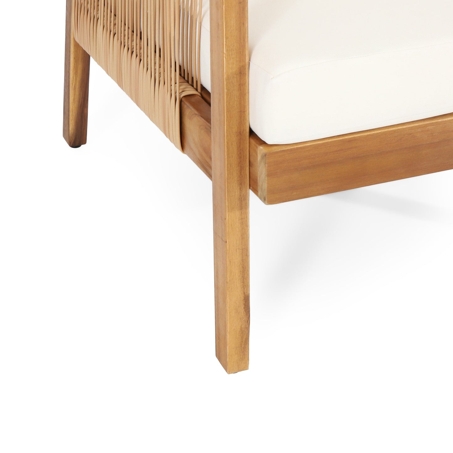 Ensemble de fauteuils club d'extérieur Jabe en bois d'acacia et osier par Christopher Knight Home