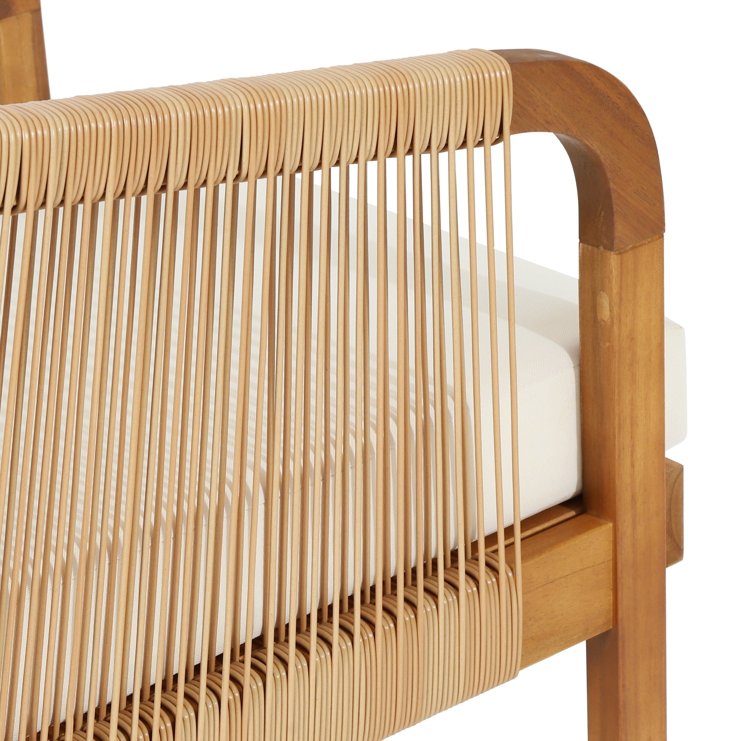 Ensemble de fauteuils club d'extérieur Jabe en bois d'acacia et osier par Christopher Knight Home