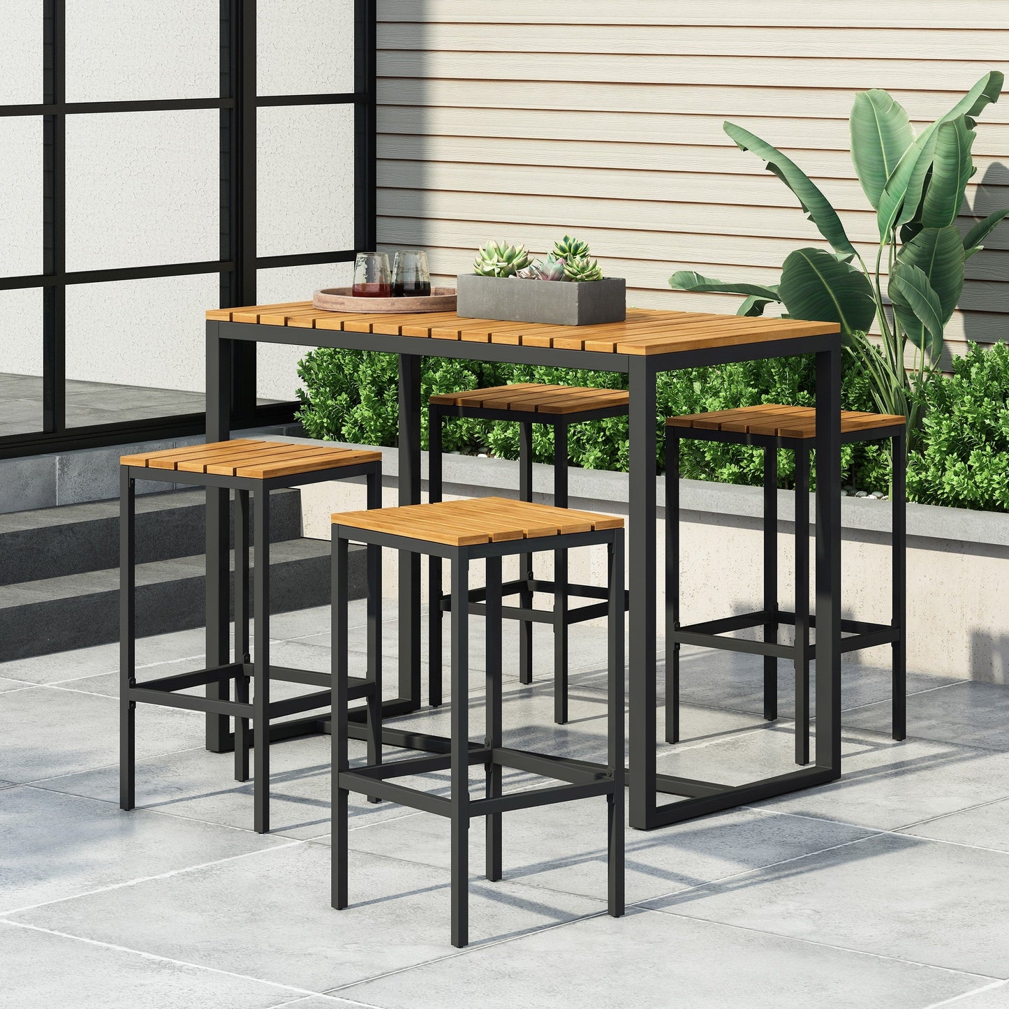 Ensemble de bar en bois d'acacia Jack par Christopher Knight Home