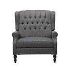 Fauteuil inclinable manuel surdimensionné Jade, capitonné gris foncé