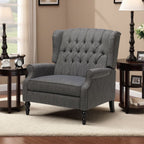 Fauteuil inclinable manuel surdimensionné Jade, capitonné gris foncé