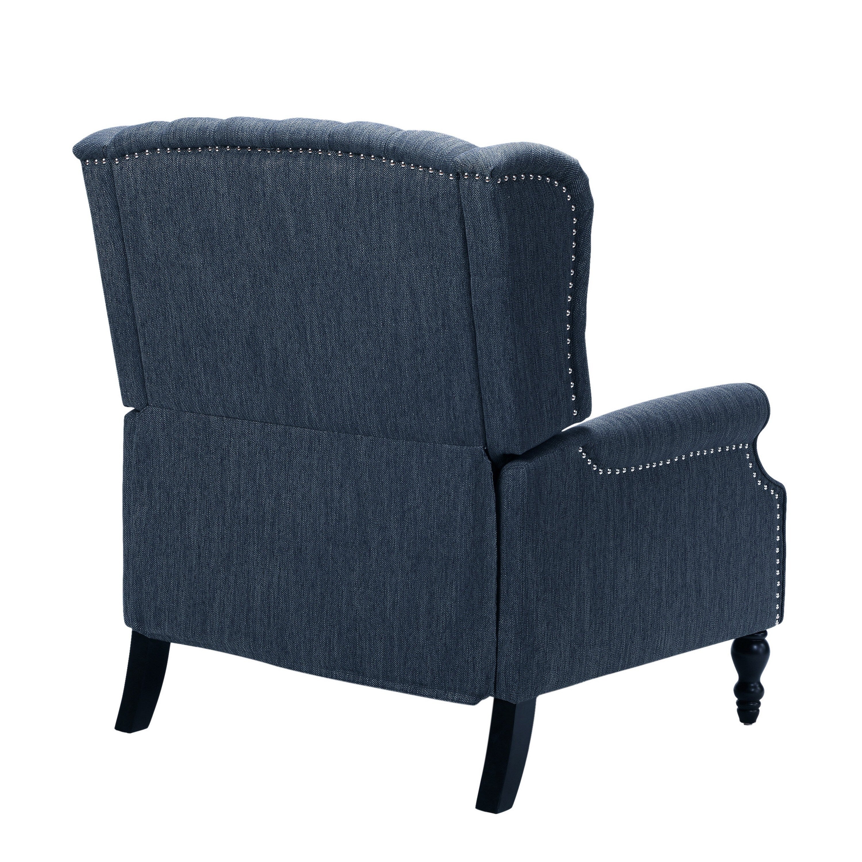 Fauteuil inclinable manuel surdimensionné Jade, capitonné bleu marine