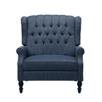 Fauteuil inclinable manuel surdimensionné Jade, capitonné bleu marine