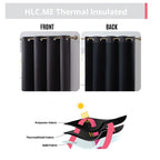 Rideaux occultants Laurance HLC.me 100 % - Rideaux à œillets à isolation thermique et écoénergétiques, lot de 2