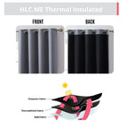 Rideaux occultants Laurance HLC.me 100 % - Rideaux à œillets à isolation thermique et écoénergétiques, lot de 2