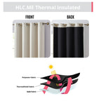 Rideaux occultants Laurance HLC.me 100 % - Rideaux à œillets à isolation thermique et écoénergétiques, lot de 2