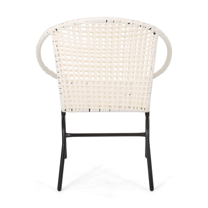 Fauteuil club d'extérieur moderne en osier Java (lot de 2) par Christopher Knight Home