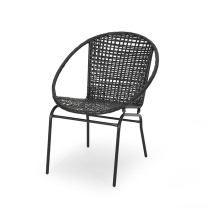 Fauteuil club d'extérieur moderne en osier Java (lot de 2) par Christopher Knight Home