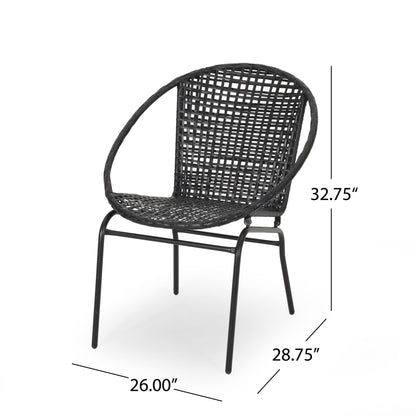 Fauteuil club d'extérieur moderne en osier Java (lot de 2) par Christopher Knight Home