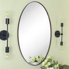 Miroir mural ovale en métal TEHOME Javell
